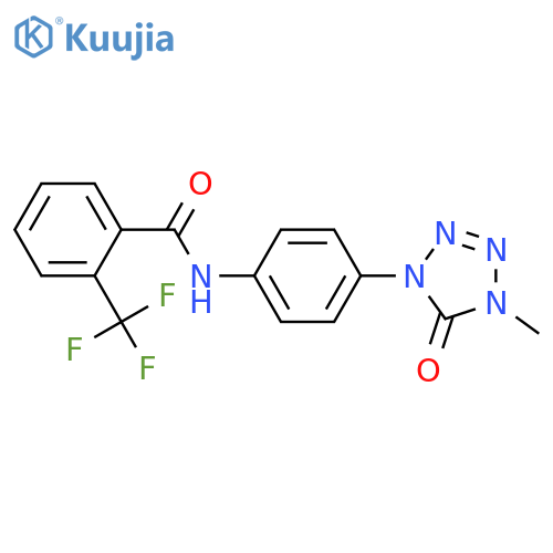 N-4-(4-methyl-5-oxo-4,5-dihydro-1H-1,2,3,4-tetrazol-1-yl)phenyl-2-(trifluoromethyl)benzamide structure