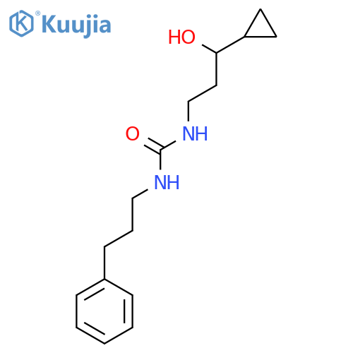 3-(3-cyclopropyl-3-hydroxypropyl)-1-(3-phenylpropyl)urea structure
