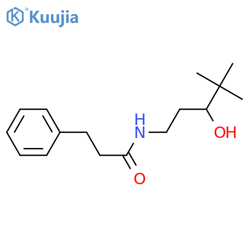 N-(3-hydroxy-4,4-dimethylpentyl)-3-phenylpropanamide structure