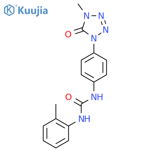 3-4-(4-methyl-5-oxo-4,5-dihydro-1H-1,2,3,4-tetrazol-1-yl)phenyl-1-(2-methylphenyl)urea structure