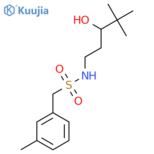 N-(3-hydroxy-4,4-dimethylpentyl)-1-(3-methylphenyl)methanesulfonamide structure