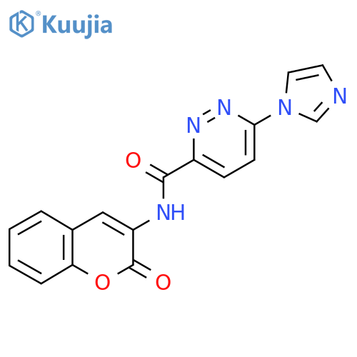 6-(1H-imidazol-1-yl)-N-(2-oxo-2H-chromen-3-yl)pyridazine-3-carboxamide structure