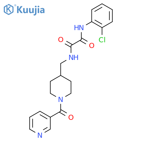 N'-(2-chlorophenyl)-N-{1-(pyridine-3-carbonyl)piperidin-4-ylmethyl}ethanediamide structure
