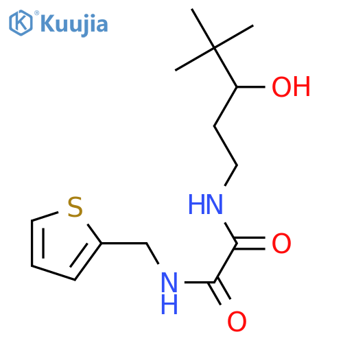 N-(3-hydroxy-4,4-dimethylpentyl)-N'-(thiophen-2-yl)methylethanediamide structure