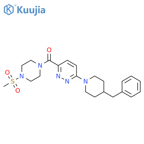 3-(4-benzylpiperidin-1-yl)-6-(4-methanesulfonylpiperazine-1-carbonyl)pyridazine structure