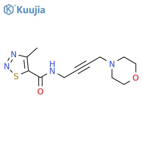 4-methyl-N-4-(morpholin-4-yl)but-2-yn-1-yl-1,2,3-thiadiazole-5-carboxamide structure