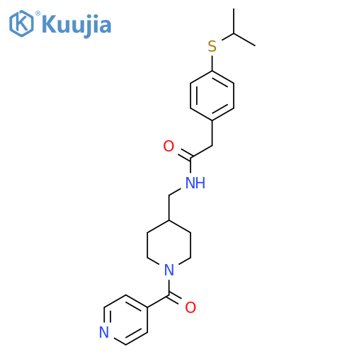 2-4-(propan-2-ylsulfanyl)phenyl-N-{1-(pyridine-4-carbonyl)piperidin-4-ylmethyl}acetamide structure