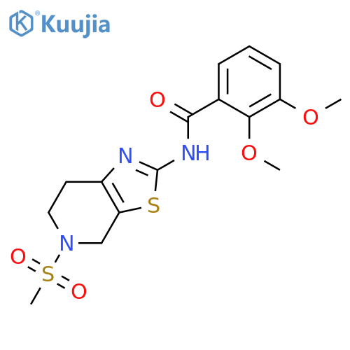 N-{5-methanesulfonyl-4H,5H,6H,7H-1,3thiazolo5,4-cpyridin-2-yl}-2,3-dimethoxybenzamide structure