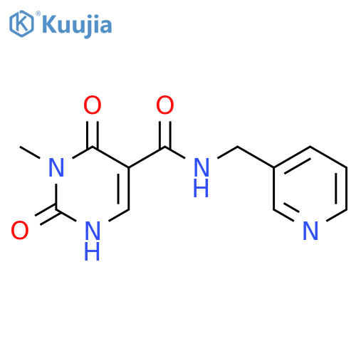 3-methyl-2,4-dioxo-N-(pyridin-3-yl)methyl-1,2,3,4-tetrahydropyrimidine-5-carboxamide structure