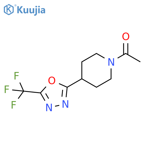 1-{4-5-(trifluoromethyl)-1,3,4-oxadiazol-2-ylpiperidin-1-yl}ethan-1-one structure