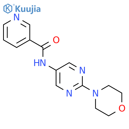 N-2-(morpholin-4-yl)pyrimidin-5-ylpyridine-3-carboxamide structure