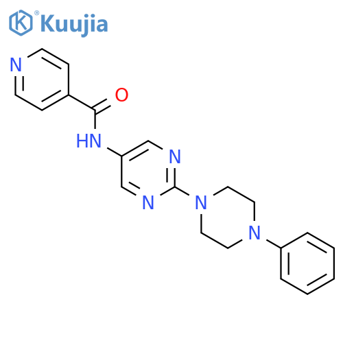 N-2-(4-phenylpiperazin-1-yl)pyrimidin-5-ylpyridine-4-carboxamide structure