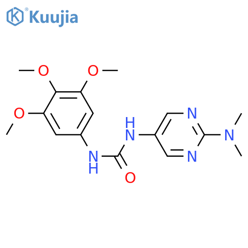 1-[2-(dimethylamino)pyrimidin-5-yl]-3-(3,4,5-trimethoxyphenyl)urea structure