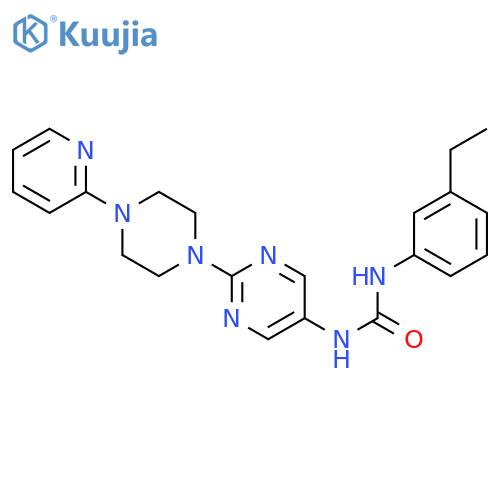 1-(3-ethylphenyl)-3-{2-4-(pyridin-2-yl)piperazin-1-ylpyrimidin-5-yl}urea structure