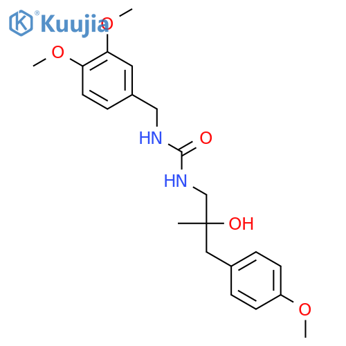 3-(3,4-dimethoxyphenyl)methyl-1-2-hydroxy-3-(4-methoxyphenyl)-2-methylpropylurea structure