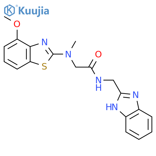 N-(1H-1,3-benzodiazol-2-yl)methyl-2-(4-methoxy-1,3-benzothiazol-2-yl)(methyl)aminoacetamide structure