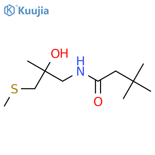 N-2-hydroxy-2-methyl-3-(methylsulfanyl)propyl-3,3-dimethylbutanamide structure