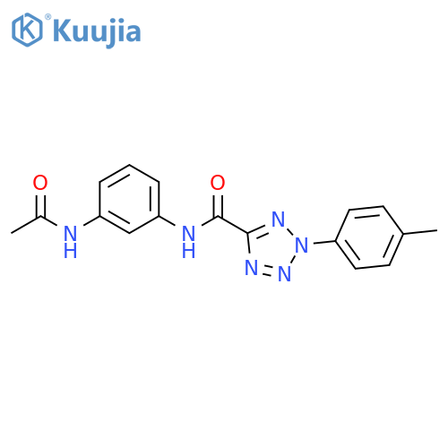 N-(3-acetamidophenyl)-2-(4-methylphenyl)-2H-1,2,3,4-tetrazole-5-carboxamide structure