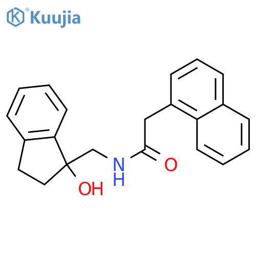 N-(1-hydroxy-2,3-dihydro-1H-inden-1-yl)methyl-2-(naphthalen-1-yl)acetamide structure