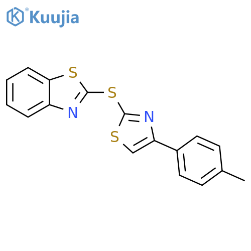 Benzothiazole, 2-[[4-(4-methylphenyl)-2-thiazolyl]thio]- structure