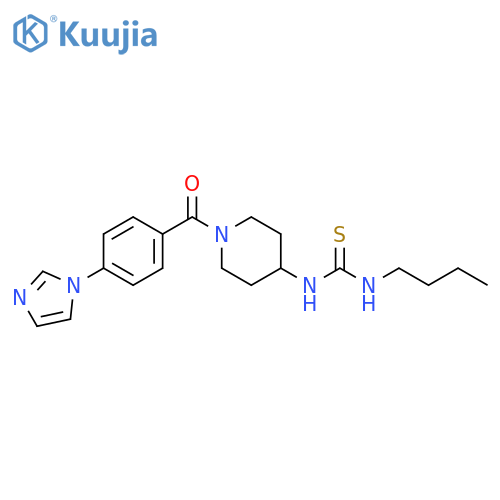 4-Piperidinamine,N-[(butylamino)thioxomethyl]-1-[4-(1H-imidazol-1-yl)benzoyl]- structure