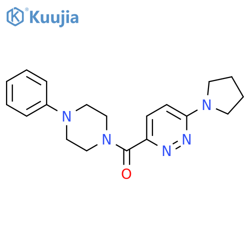 3-(4-phenylpiperazine-1-carbonyl)-6-(pyrrolidin-1-yl)pyridazine structure