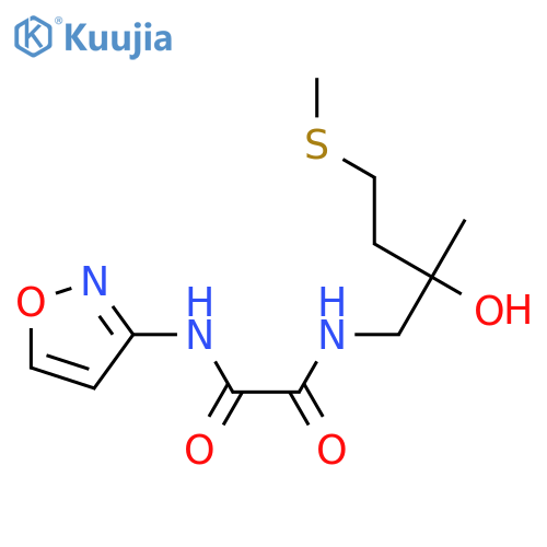 N-[2-hydroxy-2-methyl-4-(methylsulfanyl)butyl]-N'-(1,2-oxazol-3-yl)ethanediamide structure