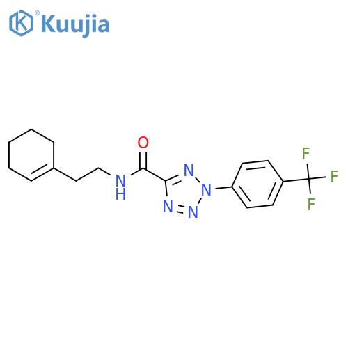 N-2-(cyclohex-1-en-1-yl)ethyl-2-4-(trifluoromethyl)phenyl-2H-1,2,3,4-tetrazole-5-carboxamide structure