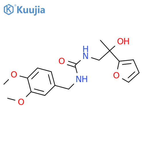 1-(3,4-dimethoxyphenyl)methyl-3-2-(furan-2-yl)-2-hydroxypropylurea structure