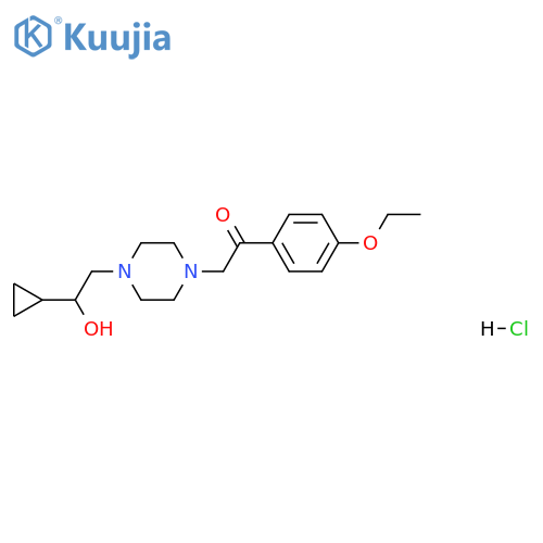 1-4-(2-cyclopropyl-2-hydroxyethyl)piperazin-1-yl-2-(4-ethoxyphenyl)ethan-1-one hydrochloride structure