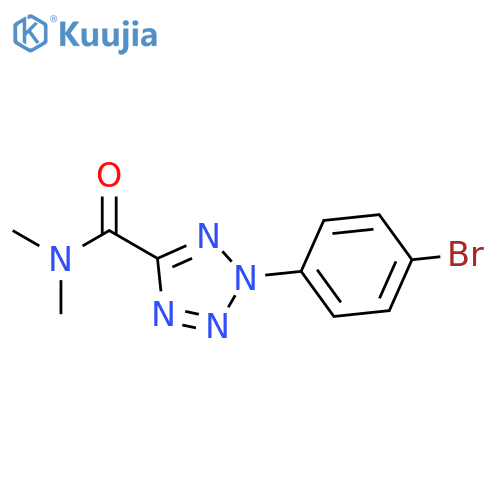 2-(4-bromophenyl)-N,N-dimethyltetrazole-5-carboxamide structure