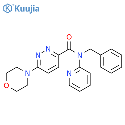 N-benzyl-6-(morpholin-4-yl)-N-(pyridin-2-yl)pyridazine-3-carboxamide structure