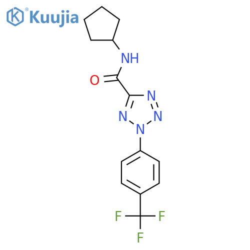 N-cyclopentyl-2-4-(trifluoromethyl)phenyl-2H-1,2,3,4-tetrazole-5-carboxamide structure