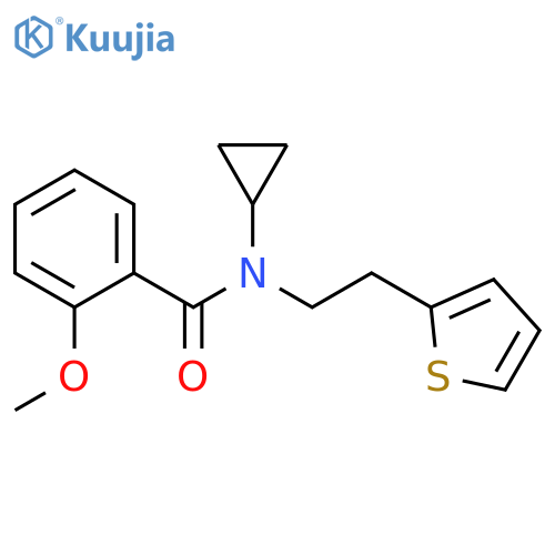 N-cyclopropyl-2-methoxy-N-[2-(thiophen-2-yl)ethyl]benzamide structure