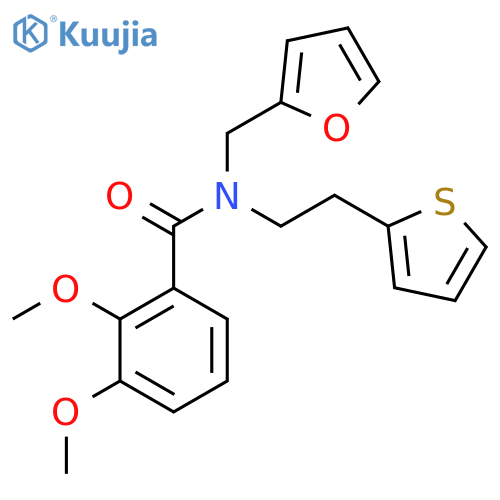 N-(furan-2-yl)methyl-2,3-dimethoxy-N-2-(thiophen-2-yl)ethylbenzamide structure