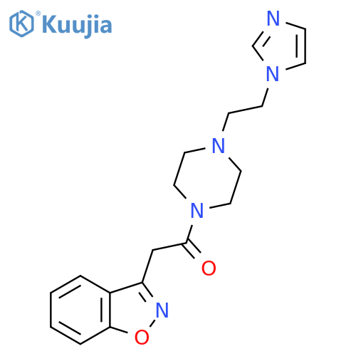 2-(1,2-benzoxazol-3-yl)-1-{4-2-(1H-imidazol-1-yl)ethylpiperazin-1-yl}ethan-1-one structure