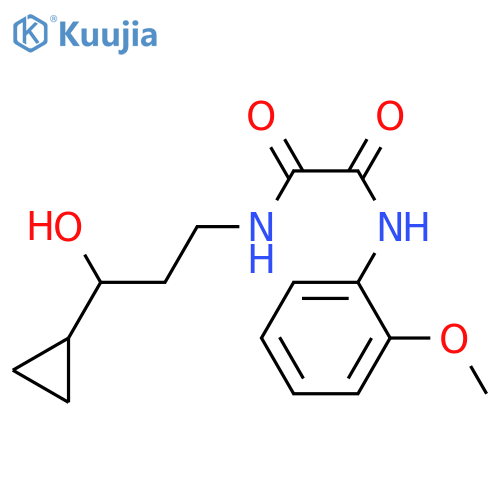 N-(3-cyclopropyl-3-hydroxypropyl)-N'-(2-methoxyphenyl)ethanediamide structure