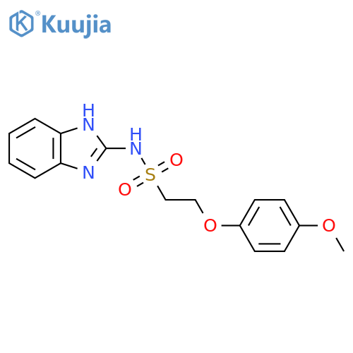 N-(1H-1,3-benzodiazol-2-yl)-2-(4-methoxyphenoxy)ethane-1-sulfonamide structure