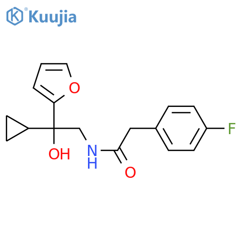 N-2-cyclopropyl-2-(furan-2-yl)-2-hydroxyethyl-2-(4-fluorophenyl)acetamide structure