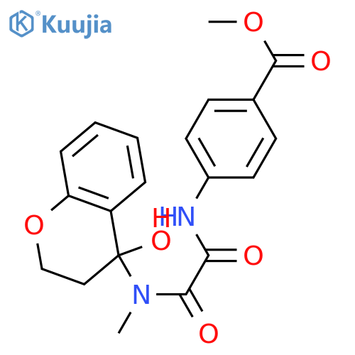 methyl 4-({(4-hydroxy-3,4-dihydro-2H-1-benzopyran-4-yl)methylcarbamoyl}formamido)benzoate structure