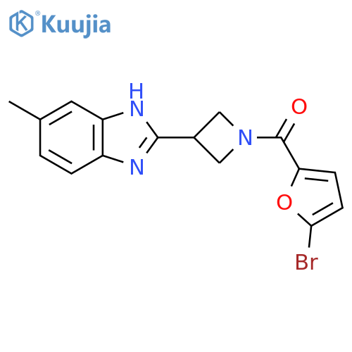 2-1-(5-bromofuran-2-carbonyl)azetidin-3-yl-5-methyl-1H-1,3-benzodiazole structure