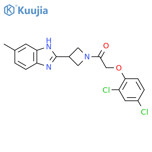 2-(2,4-dichlorophenoxy)-1-3-(5-methyl-1H-1,3-benzodiazol-2-yl)azetidin-1-ylethan-1-one structure