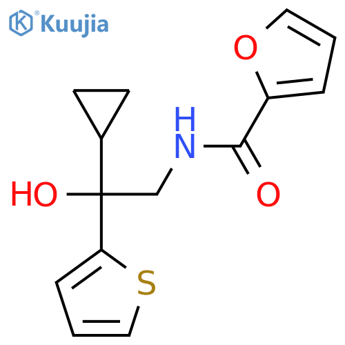 N-2-cyclopropyl-2-hydroxy-2-(thiophen-2-yl)ethylfuran-2-carboxamide structure