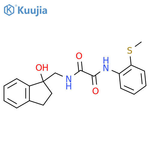 N-(1-hydroxy-2,3-dihydro-1H-inden-1-yl)methyl-N'-2-(methylsulfanyl)phenylethanediamide structure