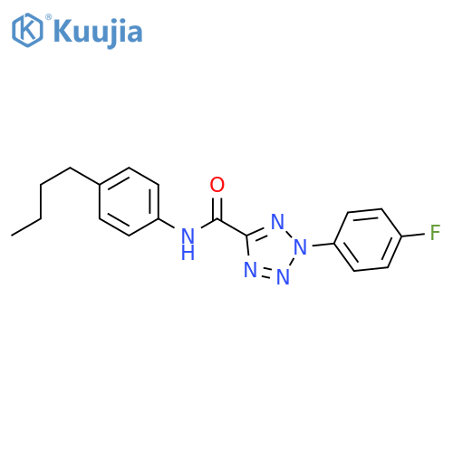N-(4-butylphenyl)-2-(4-fluorophenyl)-2H-1,2,3,4-tetrazole-5-carboxamide structure