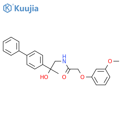 N-(2-{1,1'-biphenyl-4-yl}-2-hydroxypropyl)-2-(3-methoxyphenoxy)acetamide structure
