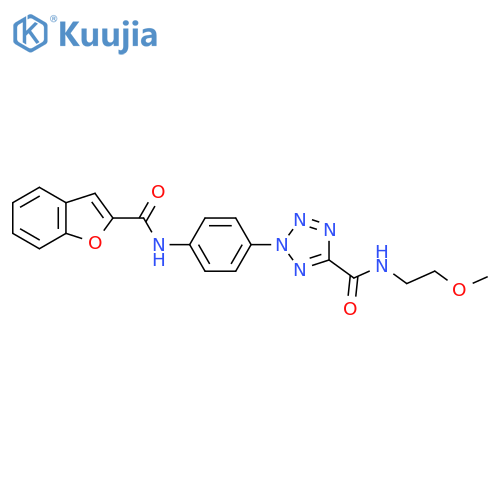 2-4-(1-benzofuran-2-amido)phenyl-N-(2-methoxyethyl)-2H-1,2,3,4-tetrazole-5-carboxamide structure