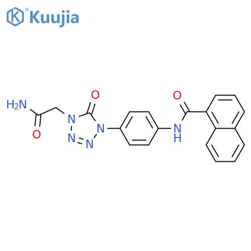 N-{4-4-(carbamoylmethyl)-5-oxo-4,5-dihydro-1H-1,2,3,4-tetrazol-1-ylphenyl}naphthalene-1-carboxamide structure