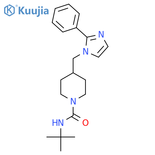 N-tert-butyl-4-(2-phenyl-1H-imidazol-1-yl)methylpiperidine-1-carboxamide structure