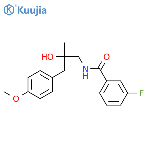 3-fluoro-N-2-hydroxy-3-(4-methoxyphenyl)-2-methylpropylbenzamide structure